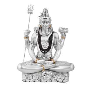 Lord Shiva Stainless Steel Handmade Carved Sculpture Mahadev Home Decor Diwali Wedding Birthday Spiritual Gift Meditation Puja - Product Image 5