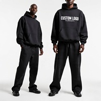Algodón orgánico 500 Gsm Hoodie Set 100% Cotton Tech Fleece Heavyweight Oversized French Terry Chándal para hombre
