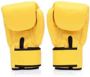 Guantes de Boxeo Amarillos Fairtex OEM, Guantes de Entrenamiento Profesionales de Cuero Vacuno de Primera Calidad, 10oz-16oz - Product Image 2