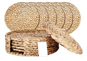 ชุดที่รองแก้วผักตบชวา6ชิ้นสไตล์โบฮีเมียนเป็นมิตรต่อสิ่งแวดล้อม - Product Image 2