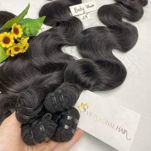 Vente en gros de cheveux vietnamiens naturels ondulés, extensions de cheveux à trame vietnamienne, cheveux humains bruts, cheveux super doublement étirés - Product Image 6