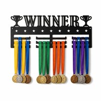 Support mural pour médailles Every Win Matters, présentoir de médailles en métal découpé au laser avec motif de vainqueur, cadeau pour les amateurs de sport