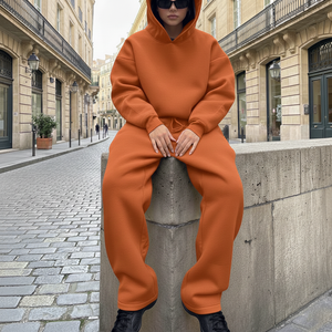 Survêtements d'hiver en molleton français lourd, coton de haute qualité, sweat-shirt surdimensionné, impression numérique, survêtements vierges personnalisés pour hommes - Product Image 5