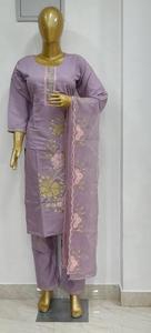 Vestido informal de mujer Último diseño Kurti Pant y Dupatta con trabajo manual Precio de fábrica Cintura natural Característica lavable - Product Image 3