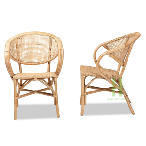 Chaises longues modernes en rotin pour salle de cuisine Fauteuil en osier Collection de meubles en rotin artisanal HNH pour 2024 - Product Image 6