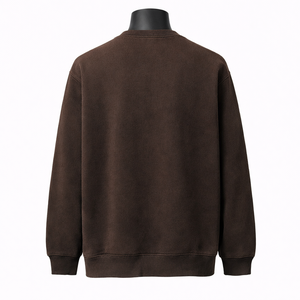 Sweat-shirt en coton pour homme, col rond, manches classiques, personnalisable, en molleton de coton, décontracté - Product Image 2