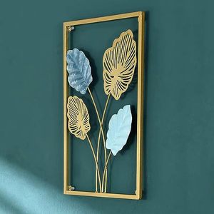 Nouveau Premium 3 pièces Ginkgo métal feuille mur Art ensemble Premium métal encadré Art mural pour salon chambre hôtels suspendus anniversaire - Product Image 3