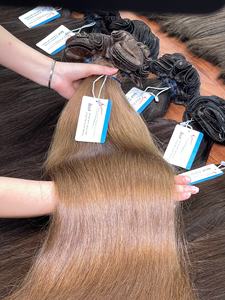 Extensiones de cabello humano Remy vietnamita de estilo recto de trama atada a mano de alta calidad de lujo - Product Image 3