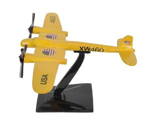 Modelo de Avión Planeador a Escala 1:100 de Metal Fundido a Presión, Tema de la Fuerza Aérea Estadounidense, Decorativo, Hélice Negra y Base, Modelo de Avión con Hélice Amarilla - Product Image 2