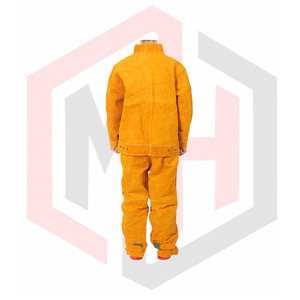 Chaquetas DE SEGURIDAD Pantalones para soldadores Retardante de llama 9 tipos Elegir-Amarillo-XL Hecho Cuero de calidad 800C Respirador resistente al calor - Product Image 3