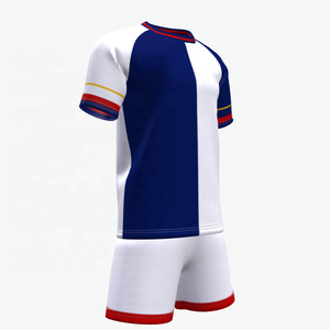 Kit d'uniforme de football de sublimation en polyester respirant demi-manche à séchage rapide col rond logo personnalisé uniforme de football - Product Image 2