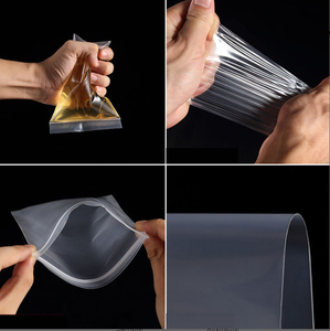 Repeated Use <b>Waterproof</b> PE Plastic Frosted Clear 0.5 Mil Ziplock Pouch Custom Matte Zipper Bag Embossed Clothing <b>Socks</b> Shoes Fur - Product Image 2