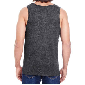 Camiseta sin mangas de algodón hilado con anillo de camiseta de verano con logotipo personalizado - Product Image 3