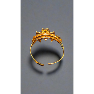 Anillo de cantidad a granel con 22K chapado en oro y mariposa diseñado estilo de moda anillo hecho a mano joyería para la venta - Product Image 1