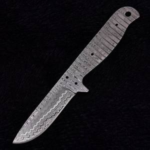 Kit de Cuchillo de Caza Bushcraft de Acero de Damasco Nordic Forge, Hoja en Blanco para DIY, EDC, Punta de Caída Fija, Forjado, Full Tang, OEM, 1 Año - Product Image 4