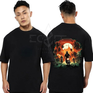 Camiseta sólida con estampado de gran tamaño, camisetas de algodón 100% antiarrugas hechas a medida para hombres más vendidas con colores personalizados - Product Image 1