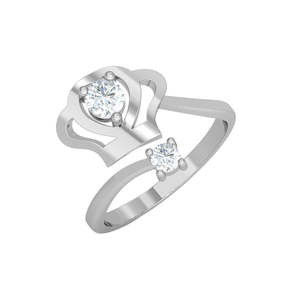 NOVAMART Fine Buy Premium 925 Pure Sterling Silver <b>Rings</b> for Women Geometric Design Diamond Platinum Rhodium Invisible Men's Opt - Product Image 1