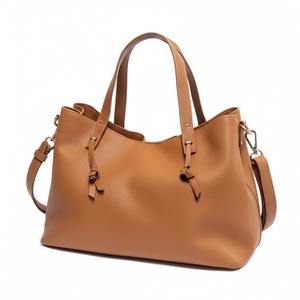 Sac à main fourre-tout en cuir de mouton authentique pour femme avec fermeture éclair décontractée Produit authentique - Product Image 1