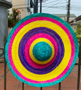 Large Colorful Mexican Sombrero Hat, Handwoven Straw Fiesta Hat,Traditional Mexican Party Costume Hat, Fiesta Decorations - Product Image 3