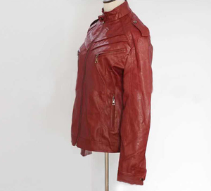 Chaqueta de piel de oveja auténtica con estilo para hombre de fábrica de Pakistán, moda de calle alta de invierno con cuello levantado y tela de lona - Product Image 2