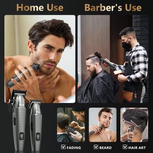 Juego de Cortapelos y Recortadora de Barba Eléctrica, 2500 mAh, IPX7, Resistente al Agua, con Bolsa de Barbería, Regalo para Hombres - Product Image 4