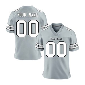 Maillot de football américain personnalisé, col en V, manches courtes, maille respirante, nom de l'équipe imprimé, vêtements de sport pour hommes adultes - Product Image 2
