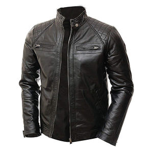 Chaqueta para hombre 100% cuero PU, precio más vendido, logotipo y etiqueta personalizados, color personalizado, chaquetas de cuero para hombre, se acepta servicio OEM - Product Image 3