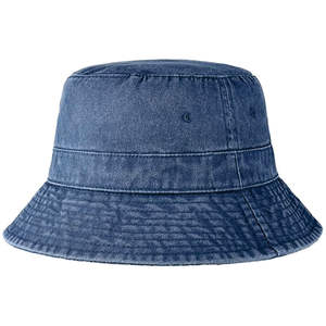Chapeau Bob Unisexe en Denim Uni de Luxe avec Tissu en Coton Nylon pour Usage Casual Unisexe Protection UV Utilisation Casual - Product Image 1