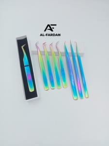 Wholesale Lash Extension <b>Tweezers</b> Made In Japanese Stainless Steel Smooth Plain <b>Eyelash</b> <b>Tweezer</b> Rainbow Color With Custom Logo - Product Image 4