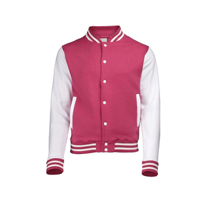 Blouson aviateur d'hiver personnalisable pour hommes col montant collège lettre motif bouton fermeture enduit pour veste de baseball pour hommes - Product Image 2