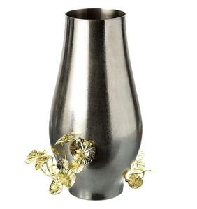 Florero de Metal de Diseño Moderno y Atractivo, Estilo Antiguo, Acabado Plateado, Acero Inoxidable, Latón, Forma Personalizada, para Bodas - Product Image 1