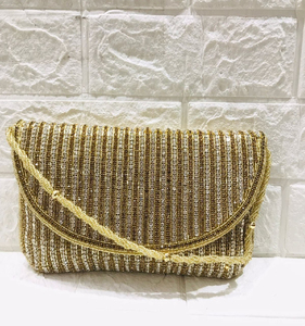 Handmade Designer Ethnic Evening Ladies Clutch <b>Bag</b> Exclusive Rhinestone Embellished Stone Style <b>for</b> Bridal <b>Wedding</b> - Product Image 1