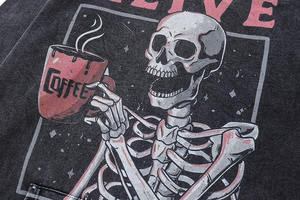 Unisex Vintage Acid Wash Heavyweight Eco-Friendly Digital Printing Retro Streetwear Hoodie para hombres Otoño Moda - Product Image 6