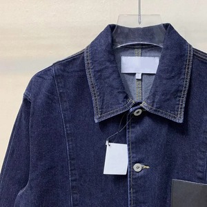 Chaqueta Bomber Vintage con cuentas para mujer, Chaquetas vaqueras bordadas de otoño, abrigo azul, prendas de vestir exteriores con cuello vuelto, chaqueta vaquera lavada - Product Image 2