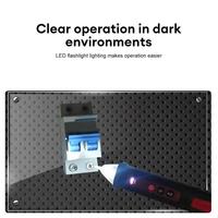 Probador de Voltaje, Indicador de Batería, Voltímetro Tipo Pluma CA 12-1000V con Sensor de Alarma LED, Herramientas Eléctricas Profesionales Portátiles con LED