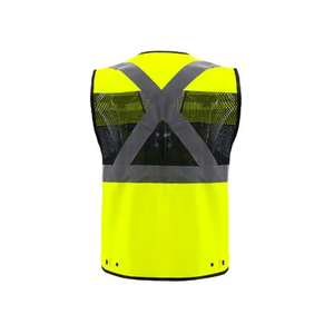 Vêtement de travail de sécurité réfléchissant à haute visibilité 100% polyester, gilet de protection multi-poches - Product Image 5