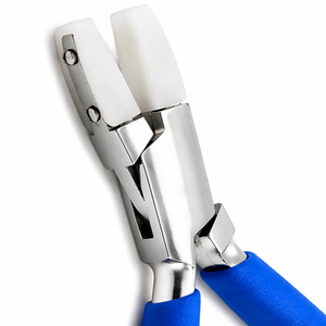Professional Nylon Jaw Pliers Flat Nose Jewelry Tool Scratch Free <b>Wire</b> Work <b>Craft</b> Pliers Ergonomic Blue Grip - Product Image 2