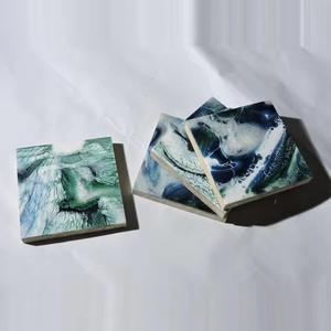 ที่รองแก้วชาเรซินและที่รองแก้วไม้อุปกรณ์ครัวอุปกรณ์เสริมสำหรับบ้านและเครื่องครัวที่ใช้ในการออกแบบที่สวยงามโลโก้ตามสั่ง - Product Image 3