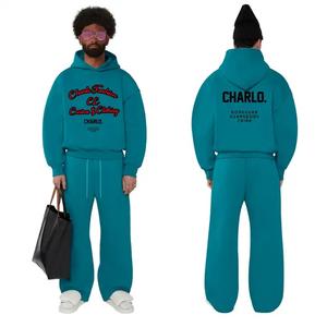 Combinaison de sport surdimensionnée personnalisée 2026, style sweat-shirt, coton décontracté, vêtements de sport pour hommes, sweat-shirt et pantalon de survêtement - Product Image 5