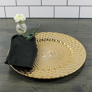Elegante Placa de cargador de latón tradicional con bordes lisos, perfecta para bodas y reuniones de comedor formales - Product Image 6