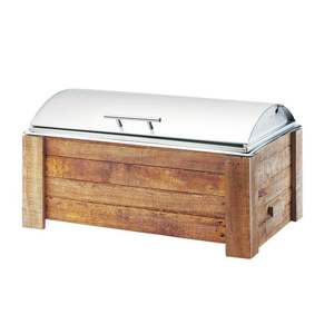 Serveur de buffet traditionnel arabe en acier inoxydable pour hôtels, restaurants et événements Rectangle cuivre fini - Product Image 2