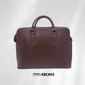 กระเป๋าธุรกิจหนังแท้ รุ่น DMB-210 สีดำ/กรมท่า/น้ำตาลเข้ม - Product Image 4