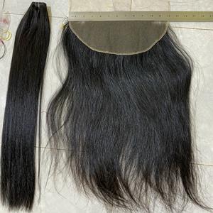 Venta al por mayor de cabello virgen, peluca de encaje Frontal HD suizo, transparente, recta - Product Image 1