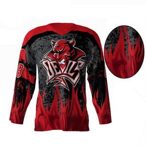 Maillot de hockey sur glace unisexe personnalisé de haute qualité, respirant, à séchage rapide, grande taille, avec logo personnalisé pour le hockey sur glace - Product Image 6
