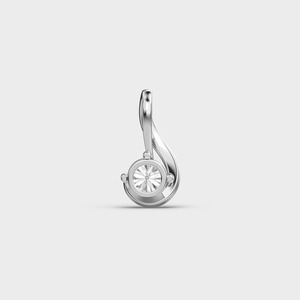 Pendentif solitaire en diamant de laboratoire rond certifié IGI, en argent sterling 925 massif, design en spirale, pour femmes - Product Image 4