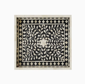 Plateau de service de luxe en incrustation d'os bleu magnifiquement conçu pour la décoration intérieure, les repas et les réceptions disponibles au prix de gros - Product Image 2