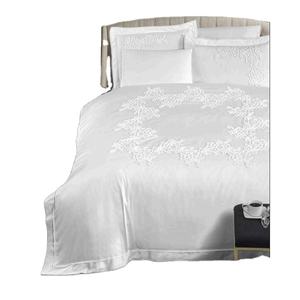 Juego de Ropa de Cama de Satén de Lujo de 6 Piezas, Tamaño King, con Funda Nórdica XL y Sábana Ajustable, Patrón Sólido Bordado, para Uso Doméstico, de Algodón Satinado - Product Image 1