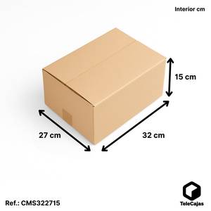 Boîte en carton ondulé 32x27x15 cm Marron Double Onde avec rabats, aseptique et recyclée pour bougies - Product Image 3