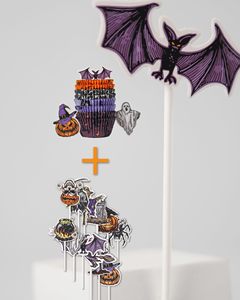 Moldes para Cupcakes de Halloween, Moldes para Hornear Donuts Coloridos con Forma de <span class=keywords><strong>Calabaza</strong></span>, con Decoración para Pasteles, Envoltorios Desechables de Papel para Cupcakes, para Fiestas de Cumpleaños - Product Image 4
