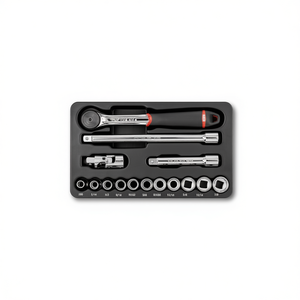 Jeu de clés à cliquet et douilles polygonales USAG de 15 pièces en pouces - Product Image 2